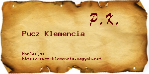 Pucz Klemencia névjegykártya